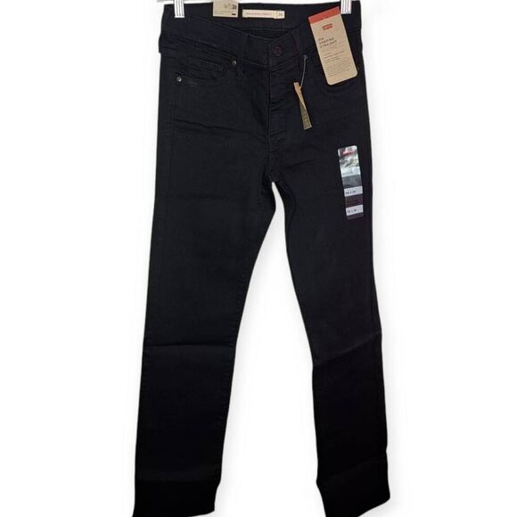 Levi's 314 Shaping Straight Women's Jeans size 26x30 NWT Soft Black Wash - Picture 2 of 11
